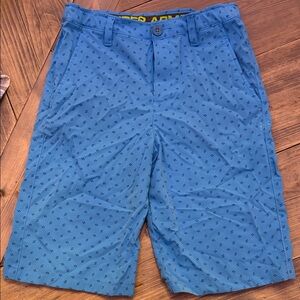 Under Armour Blue Patterned Flat-Front Shorts